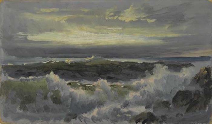 William Trost Richards A Rough Surf oil painting picture